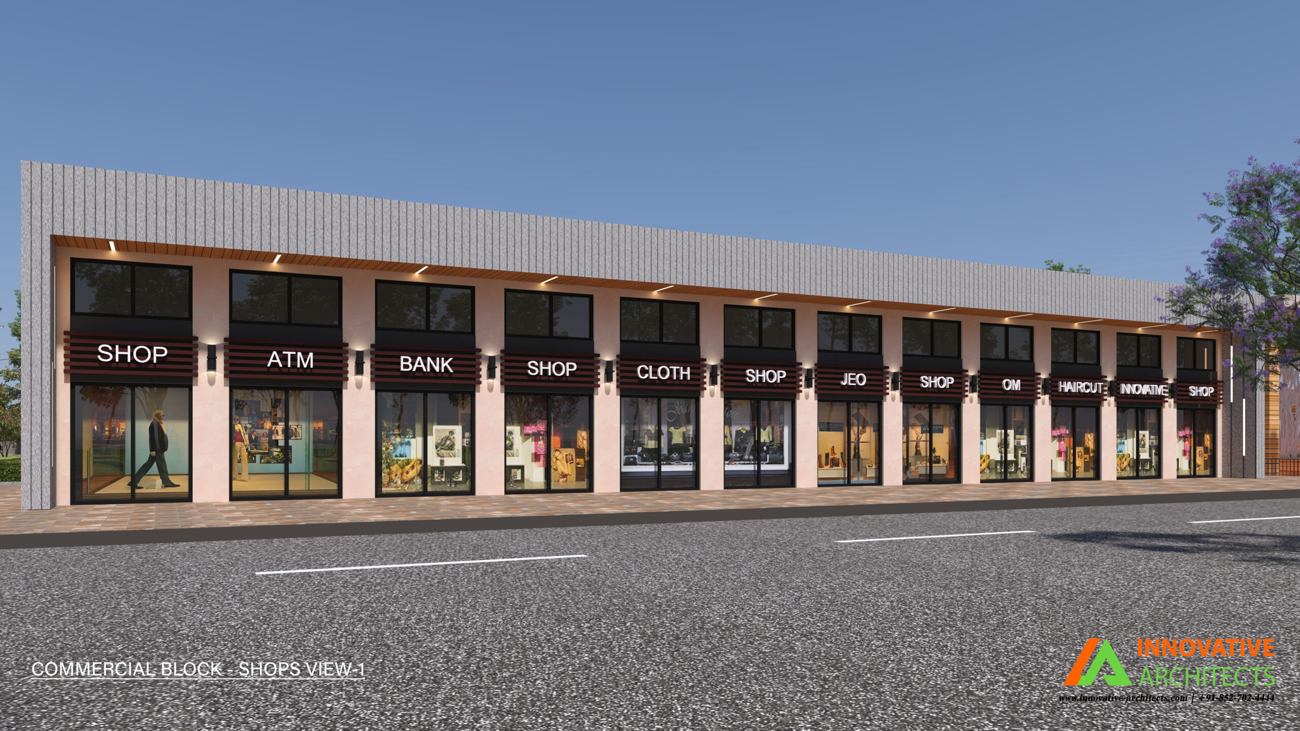 COMMERCIAL BLOCK - SHOPS VIEW-1