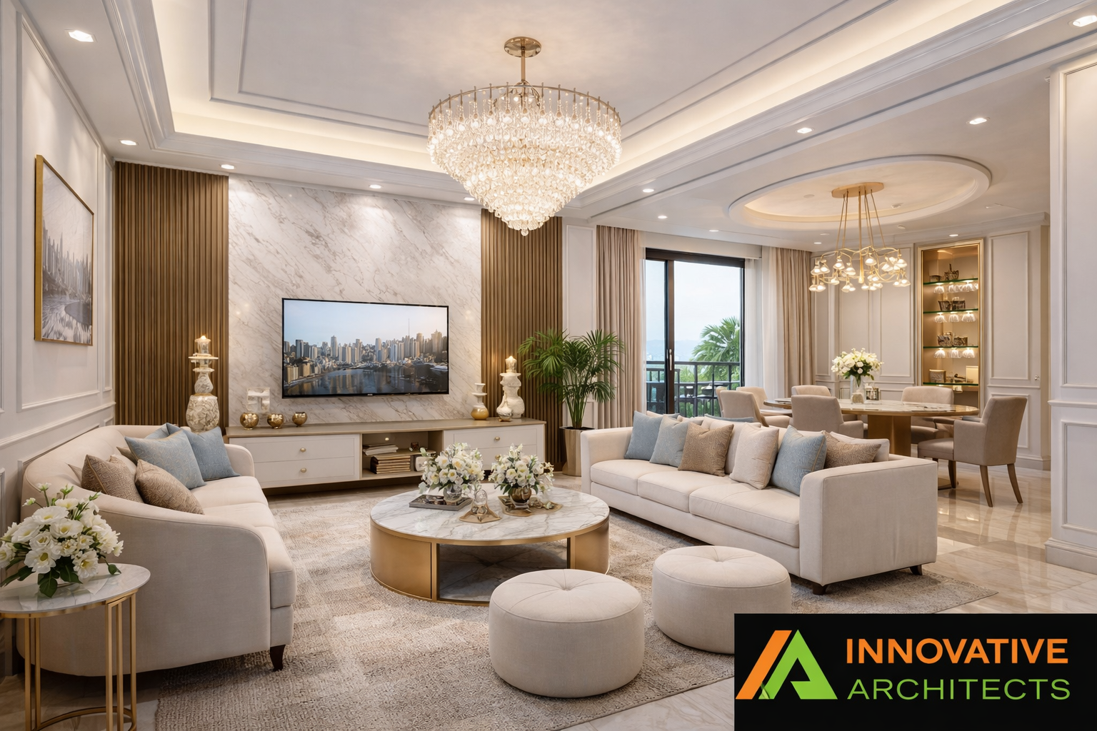 Elegant living room in Faridabad