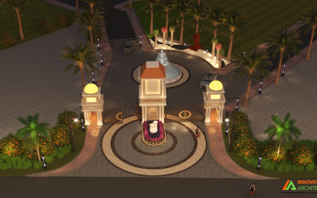 ENTRANCE GATE WITH LANDSCAPE - Copy